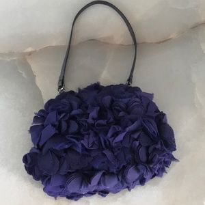 Boden purple ruffled purse